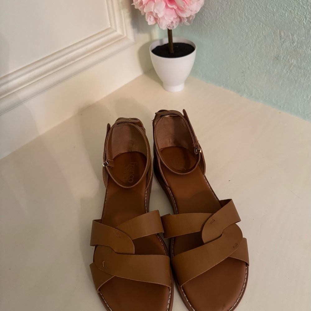Franco Sarto Tan Leather Sandals
